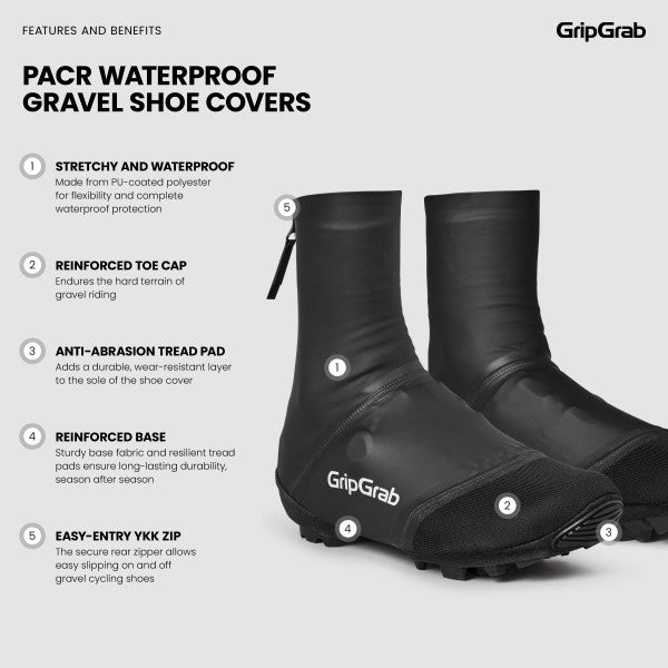 GripGrab PACR Waterproof Gravel Shoe Covers - kengänsuoja gravel- ja mtb-kengille