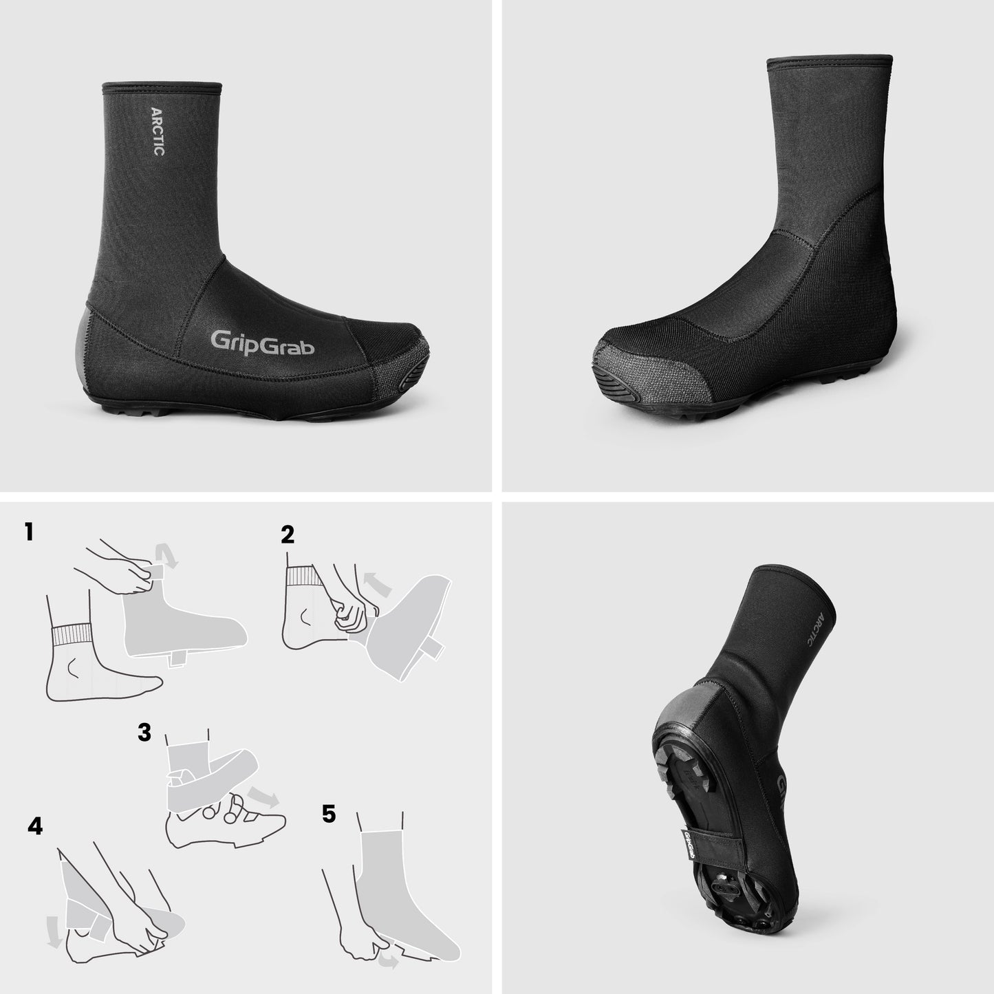 GripGrab Arctic 2 Waterproof Deep Winter Gravel Shoe Covers - kengänsuojat talveen