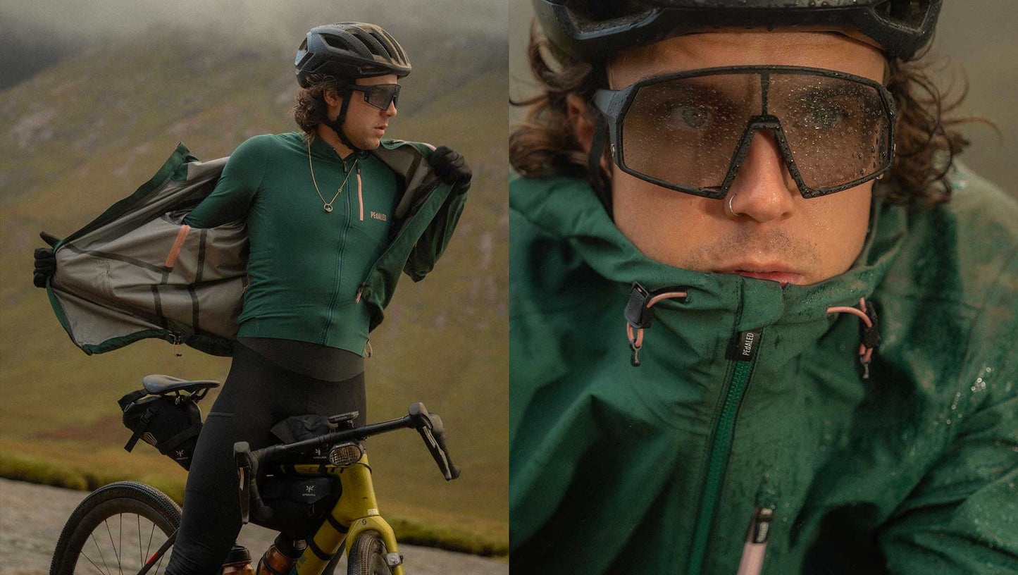 PEdALED ODYSSEY Shell Jacket Green - vedenpitävä pyöräilytakki