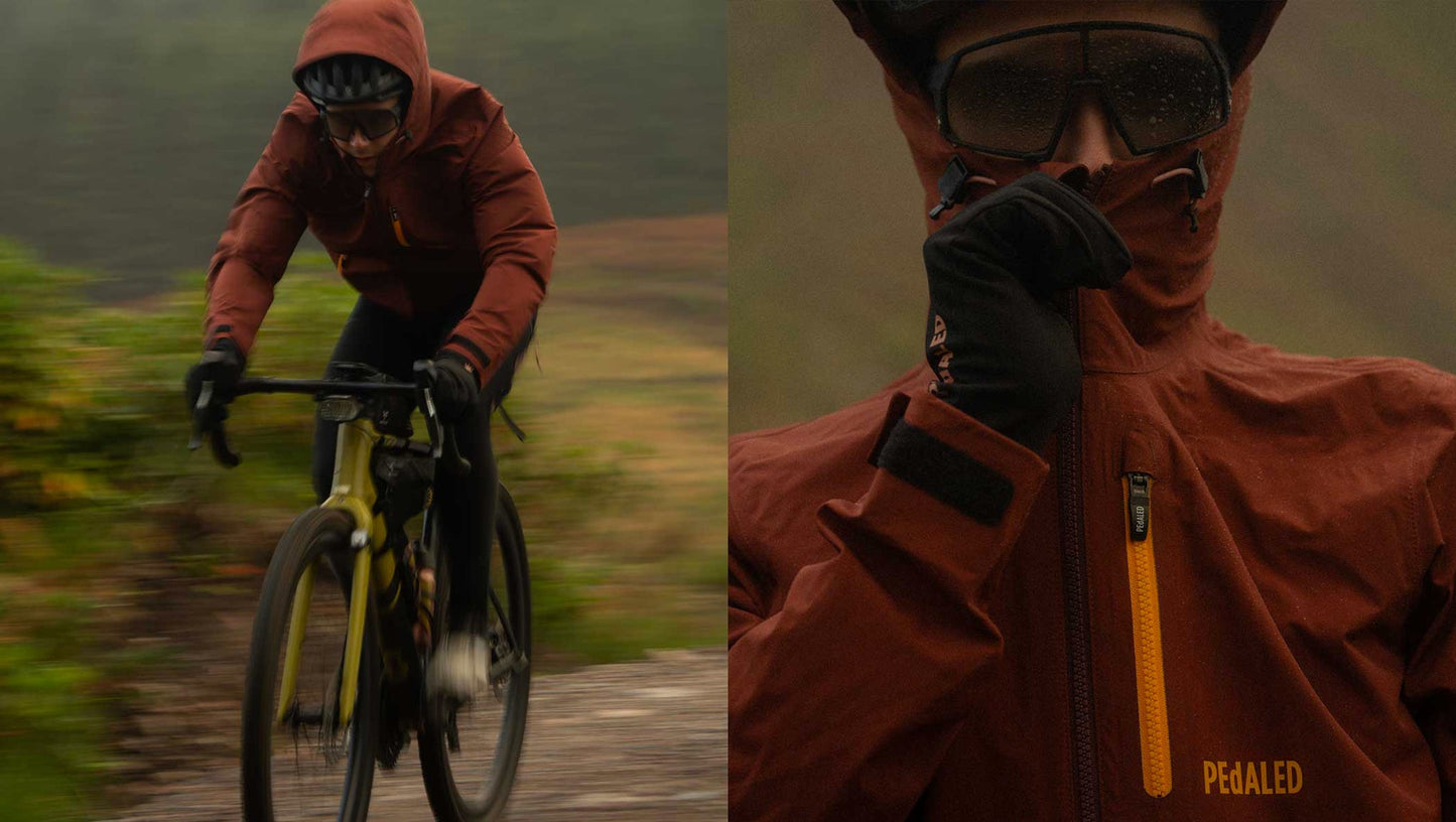PEDALED ODYSSEY Shell Jacket Mörkröd - vattentät cykeljacka