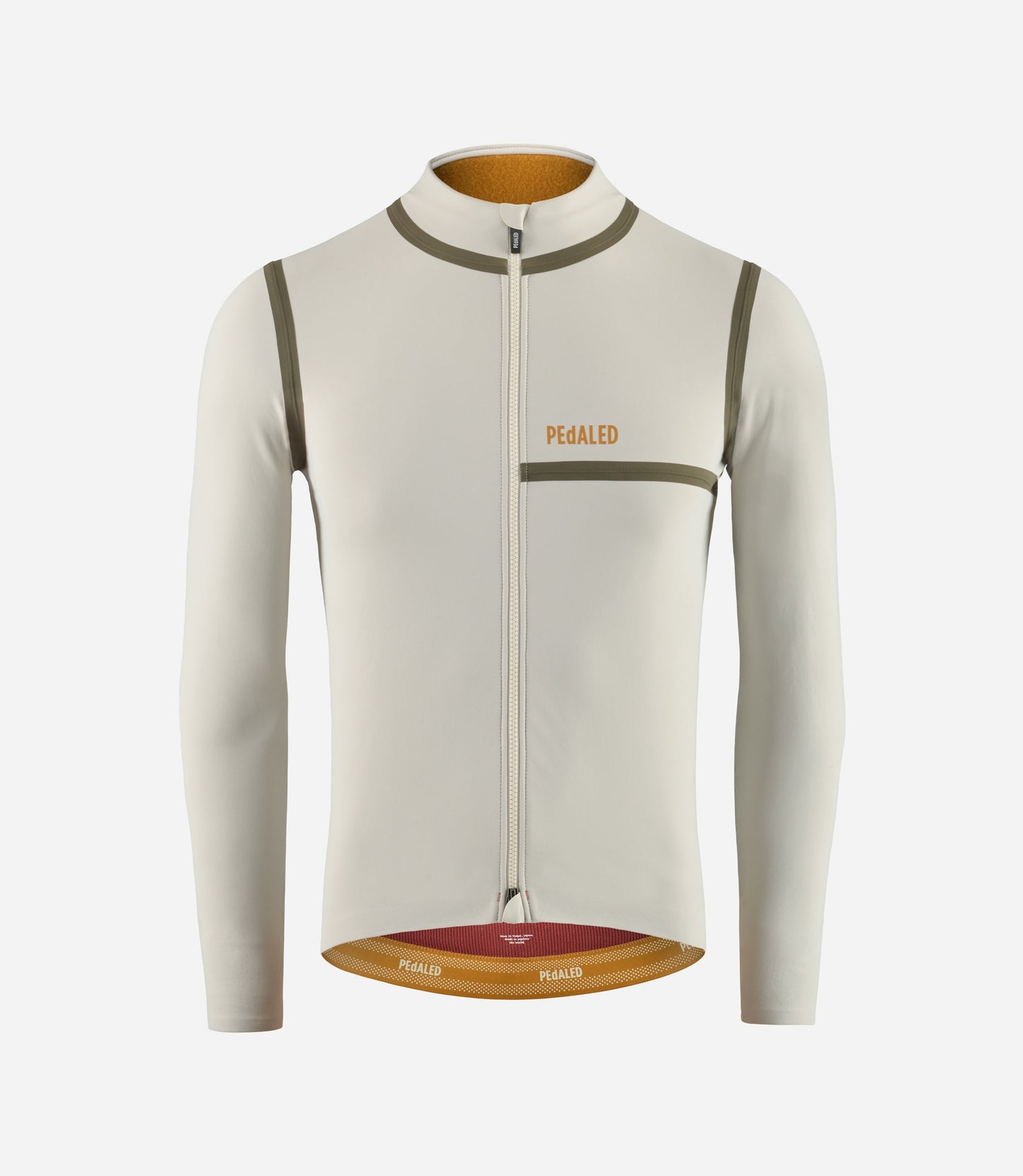 PEdALED ODYSSEY Waterproof Thermo Jacket Off White - vuorellinen sadetakki pyöräilyyn