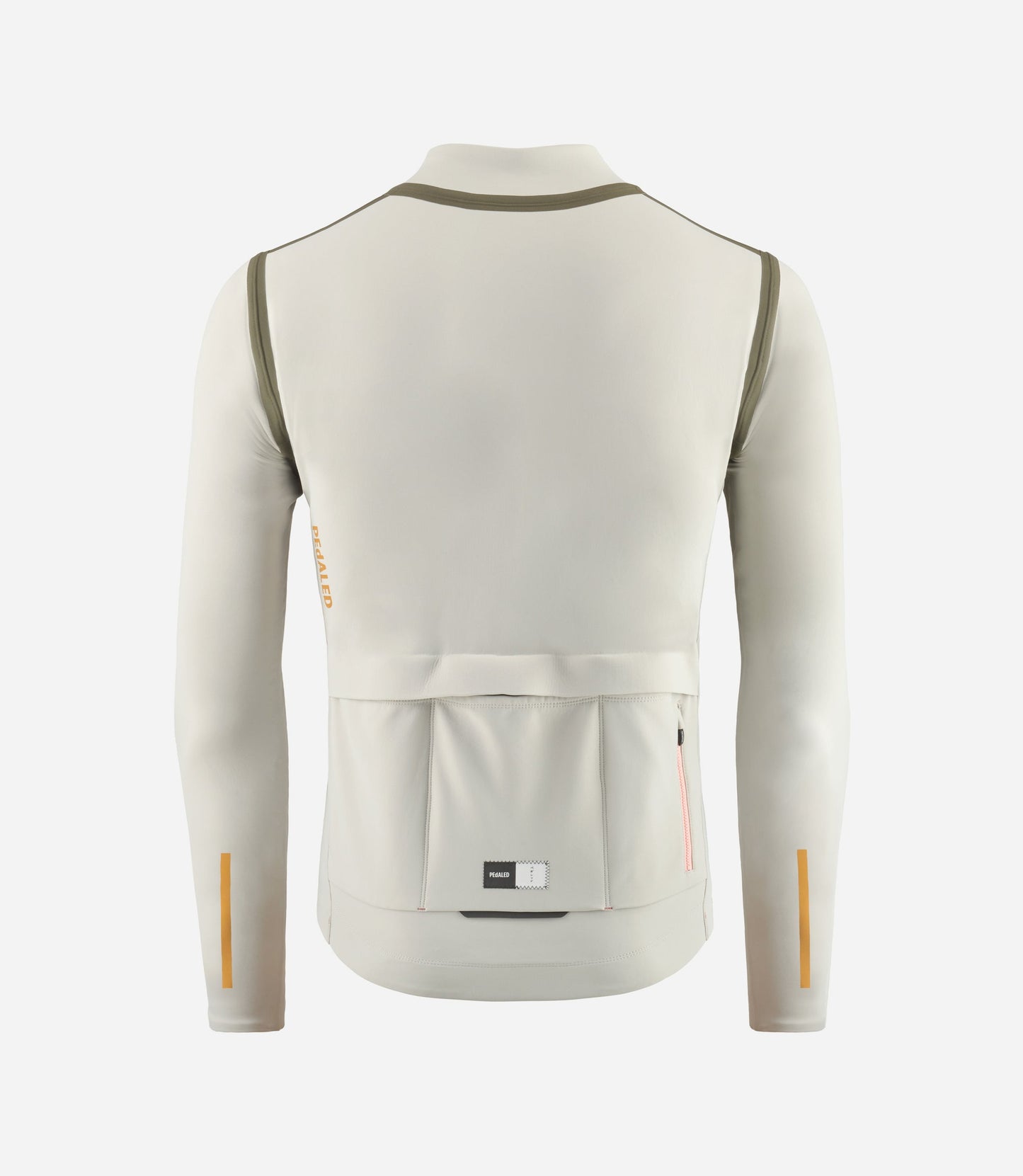 PEdALED ODYSSEY Waterproof Thermo Jacket Off White - vuorellinen sadetakki pyöräilyyn