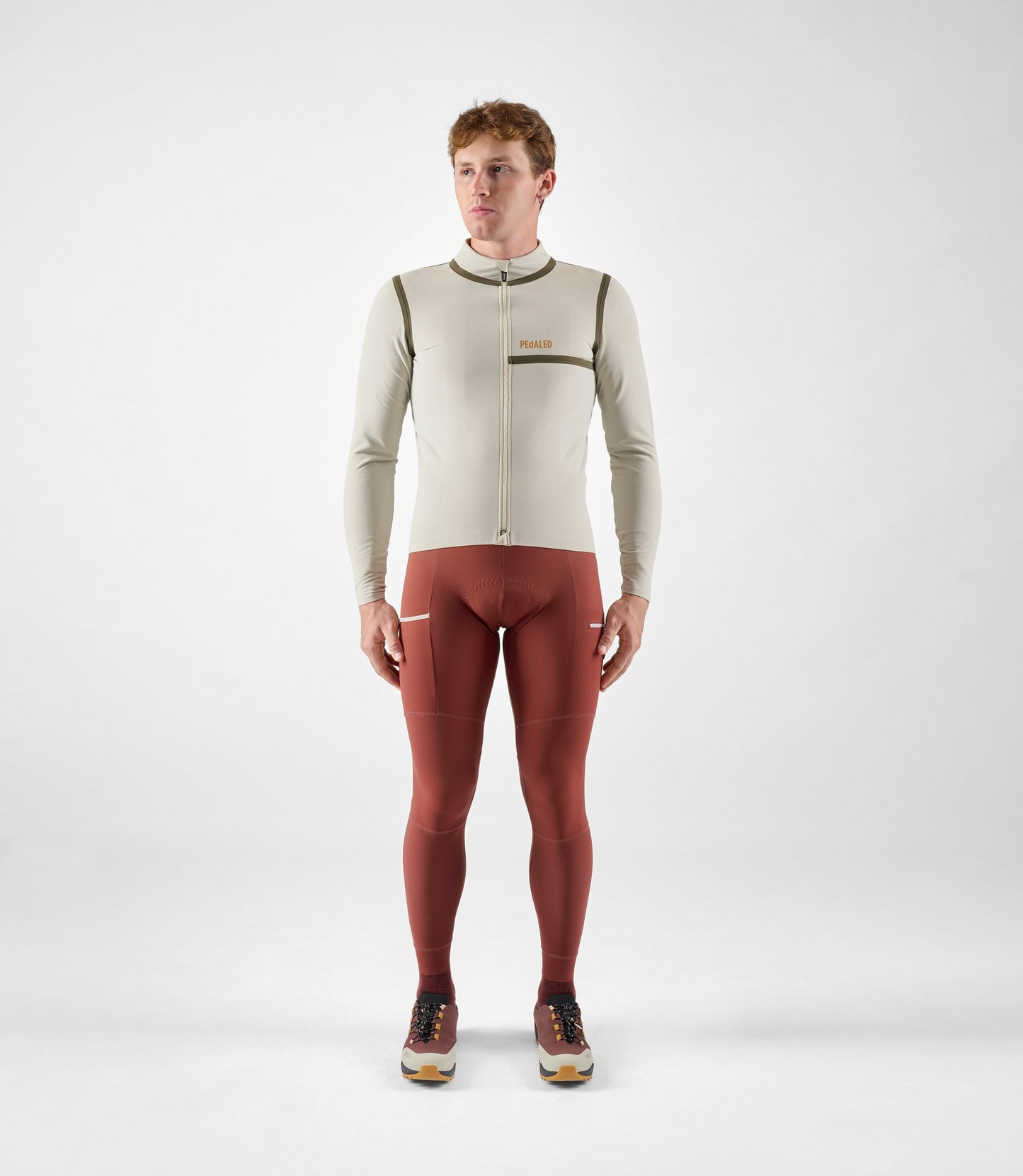 PEdALED ODYSSEY Waterproof Thermo Jacket Off White - vuorellinen sadetakki pyöräilyyn