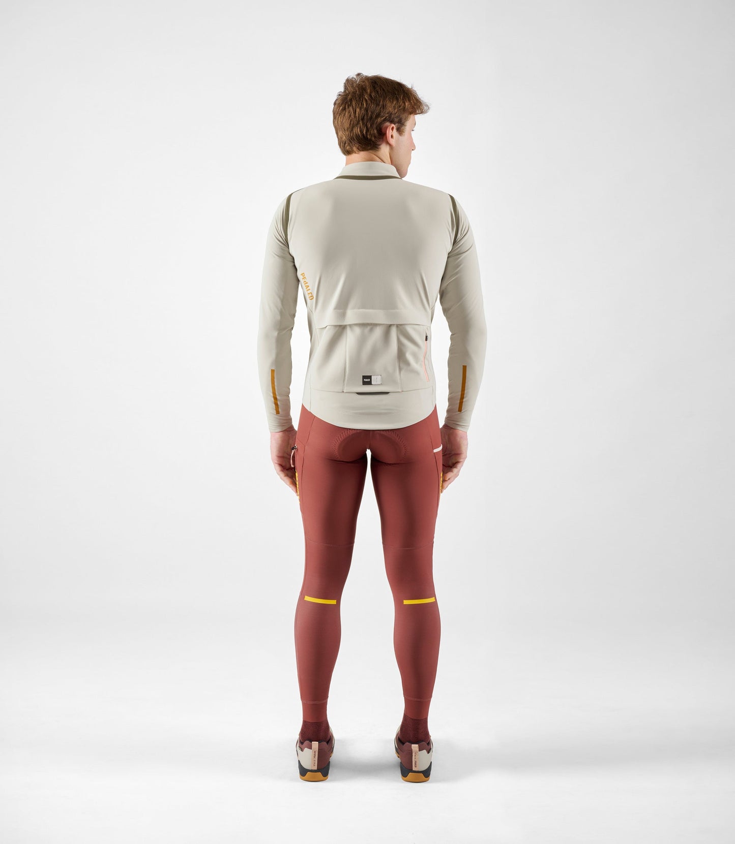 PEdALED ODYSSEY Waterproof Thermo Jacket Off White - vuorellinen sadetakki pyöräilyyn