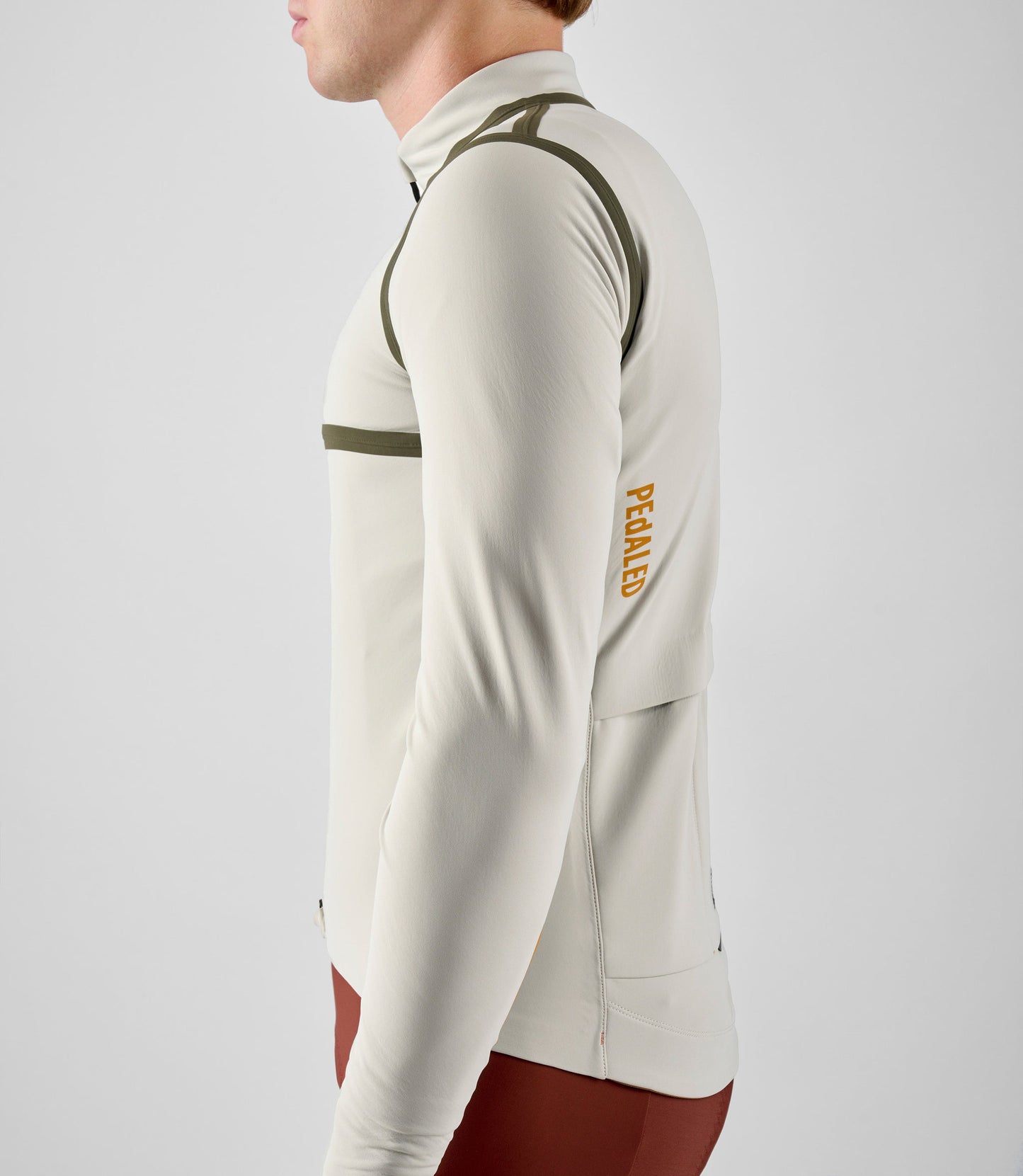 PEdALED ODYSSEY Waterproof Thermo Jacket Off White - vuorellinen sadetakki pyöräilyyn