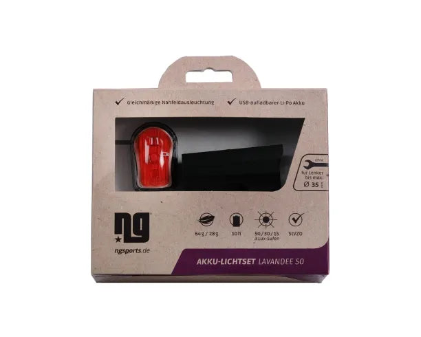 NG Sports Lavandee 50 Bike Light - StVZO etu- ja takavalo polkupyörään