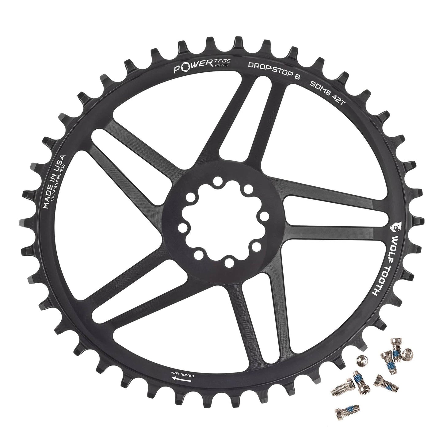 Wolf Tooth oval direct mount chainring for Sram 8-bolt gravel / road - ovaali eturatas