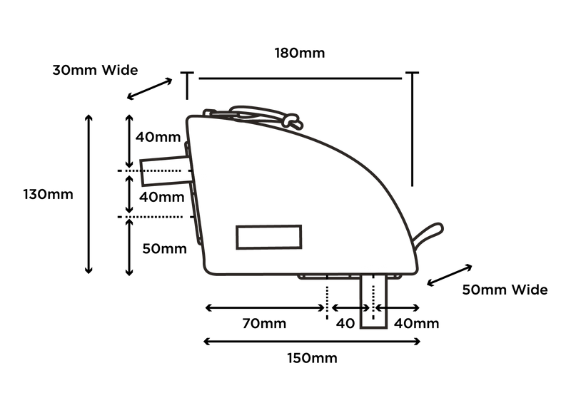 Restrap Rear Top Tube Bag - laukku top tuben ja satulaputken väliin