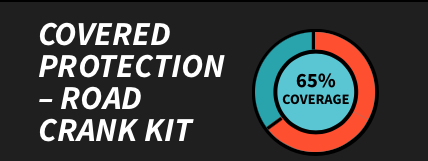 RideWrap Covered Protection - Road Crank Kit - suojateippisarja kampiin