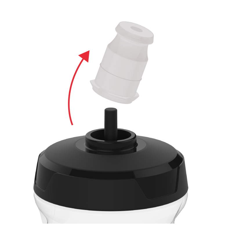 ZÉFAL Water bottle Sense Soft 65 No-Mud 650 ml Smoked Black - juomapullo suojakorkilla