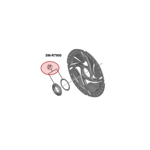 Shimano lukkorengas ja aluslevy SM-RT900