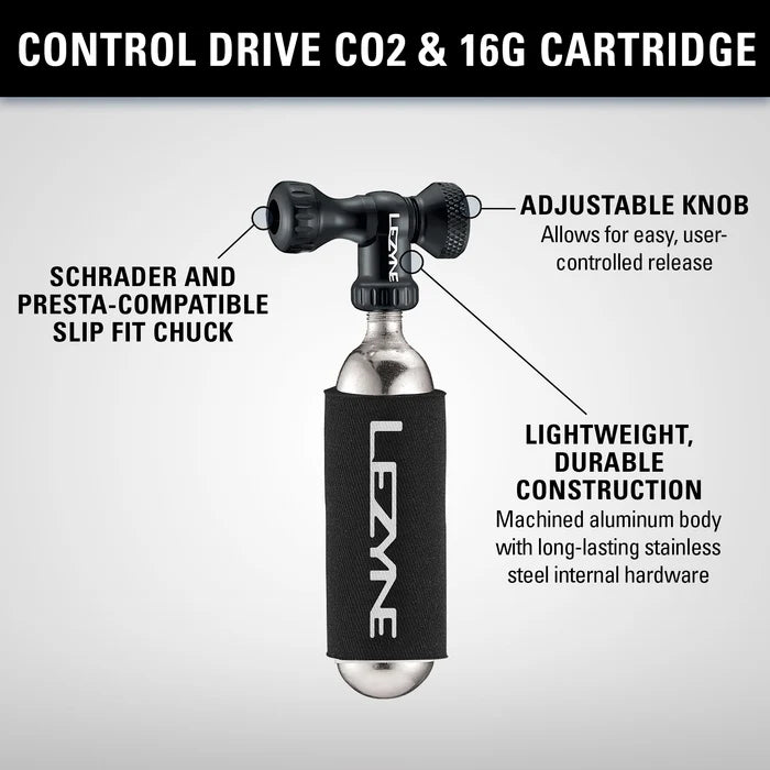 Lezyne Head Only - Control Drive - CO2 täyttöpää ilman patruunaa