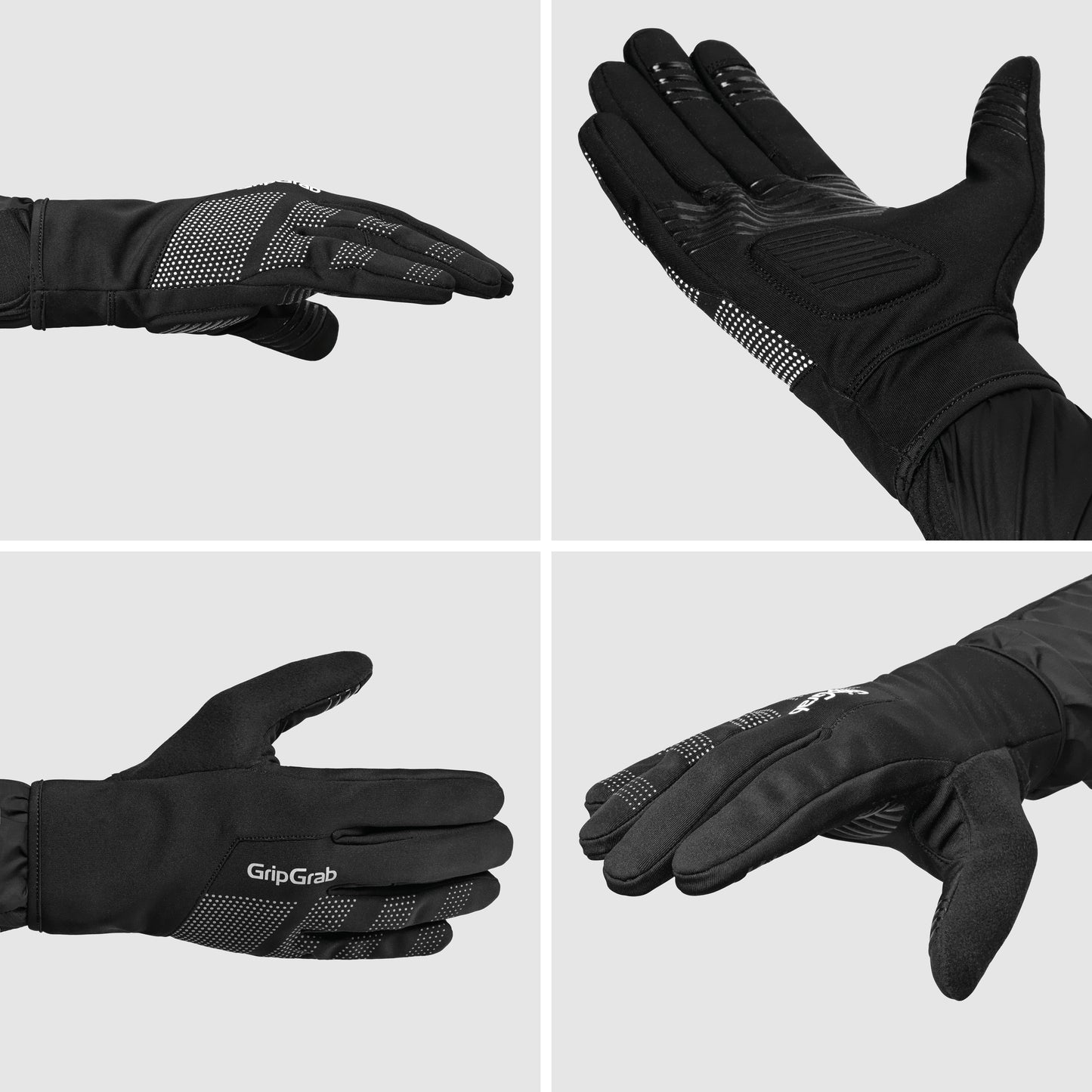 GripGrab RIDE 2 Windproof Spring-Autumn Gloves - mustat kolean kelin hanskat