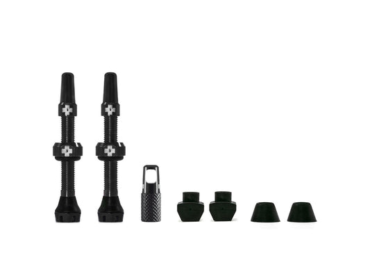 MUC-OFF Tubeless Valve Kit V. 2.0 44 mm - musta tubeless-venttiilipari
