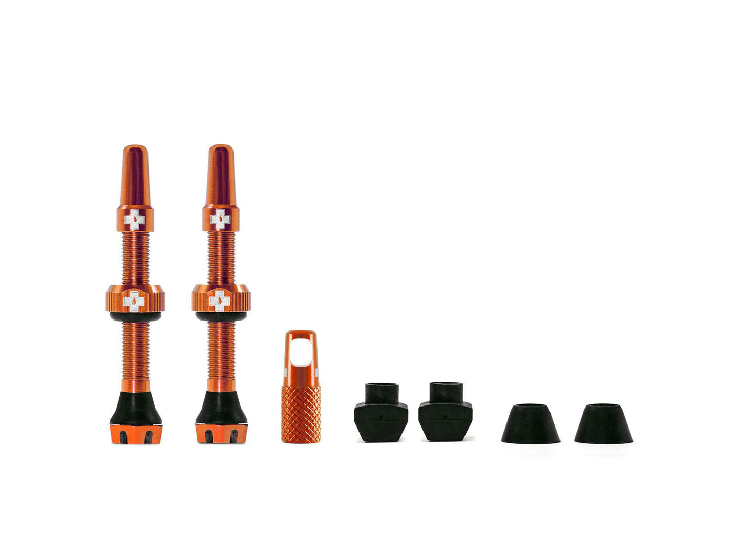 MUC-OFF Tubeless Valve Kit V. 2.0 60 mm - black tubeless valve pair