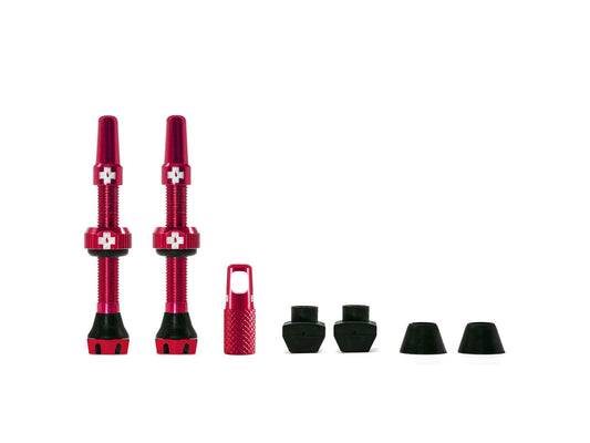 MUC-OFF slanglösa ventilsats V. 2.0 44 mm - rött slanglösa ventilpar