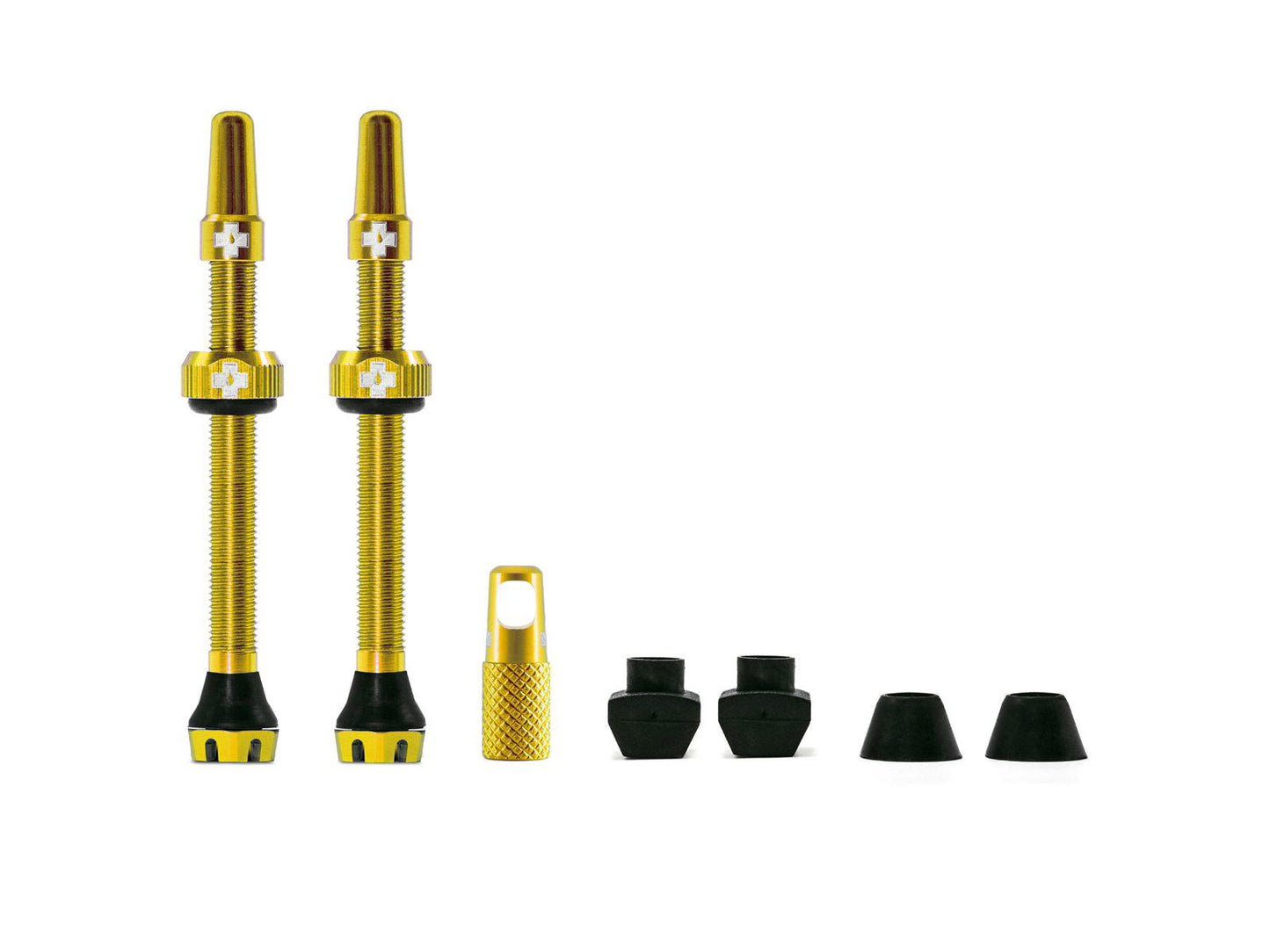 MUC-OFF Tubeless Valve Kit V. 2.0 60 mm - black tubeless valve pair