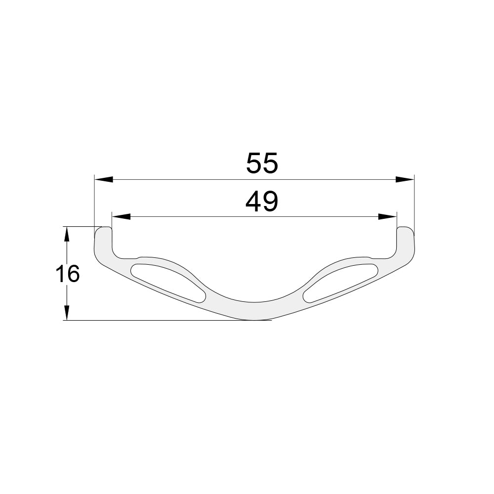 NXT27XS55 Xiphias 55mm 27,5" Tubeless hiilikuitukehä 32H