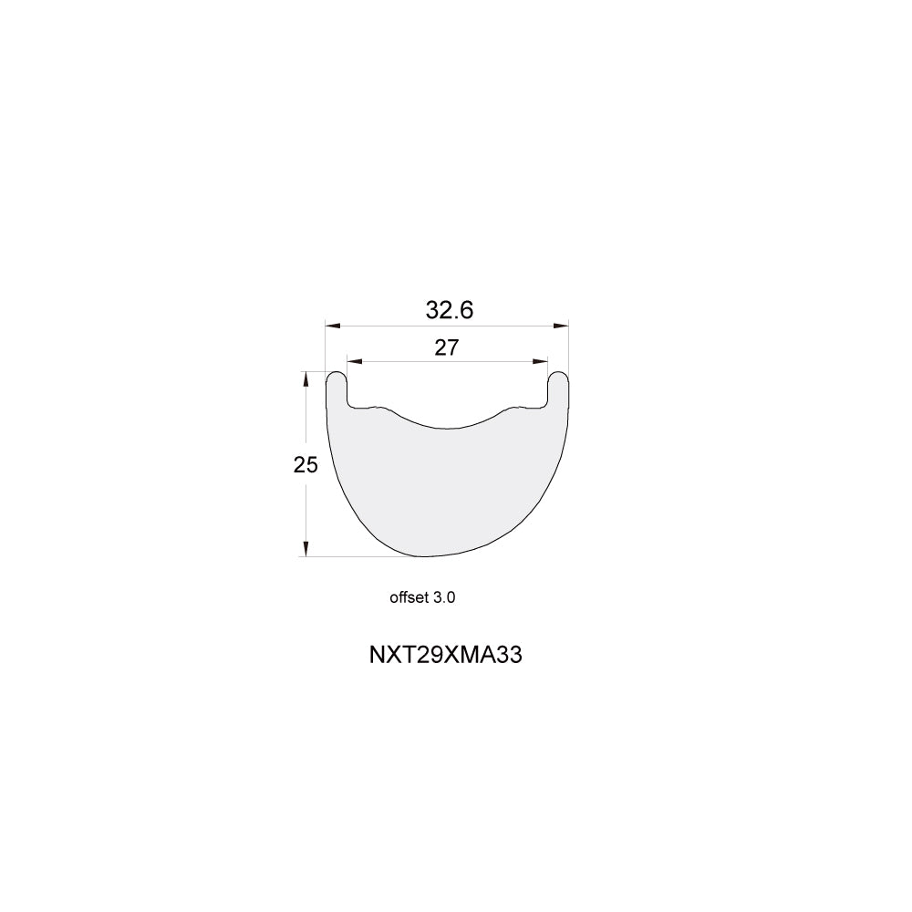 NXT29XMA33 29" 33mm hiilikuitukehä