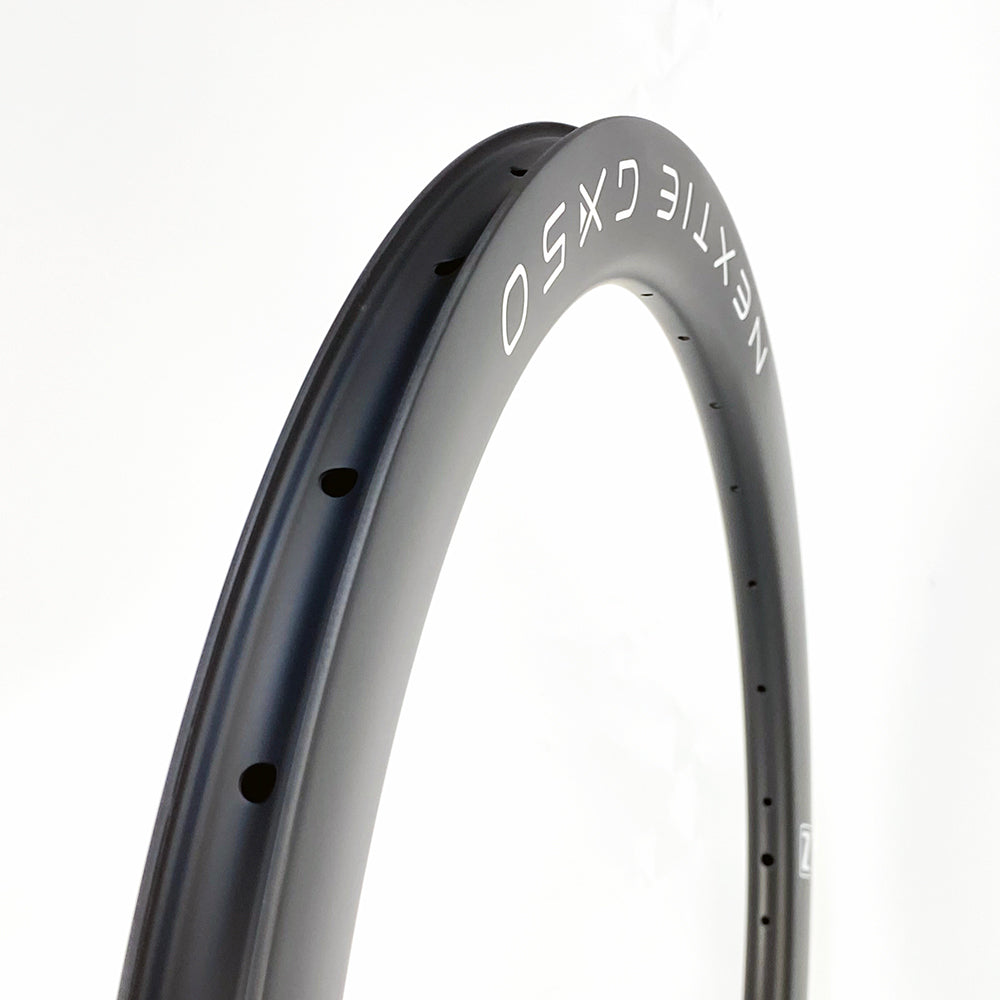 NXT50GX Premium 700C" 50mm korkea Gravel hiilikuitukehä tubeless