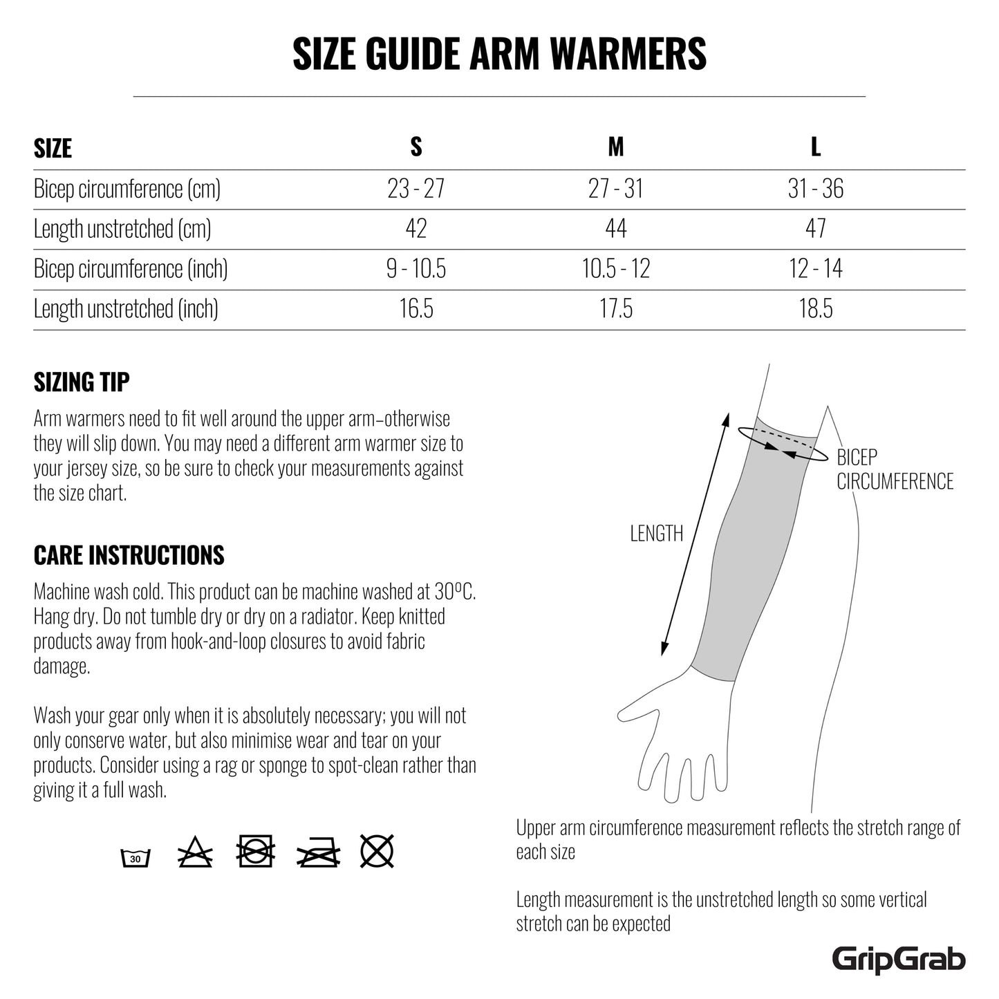 GripGrab AquaRepel 2 Water-Resistant Arm Warmers - vettähylkivät irtohihat