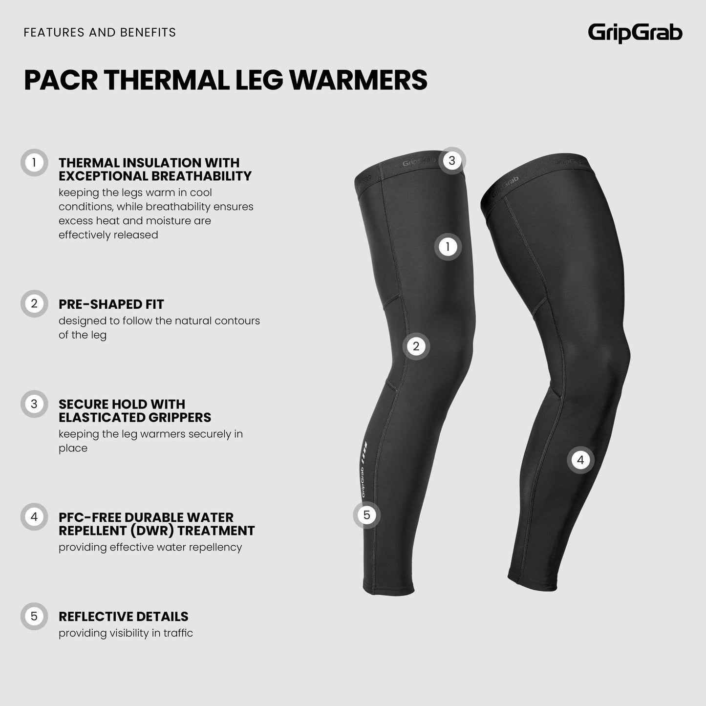 GripGrab PACR Thermal Leg Warmers - lämpimät irtolahkeet