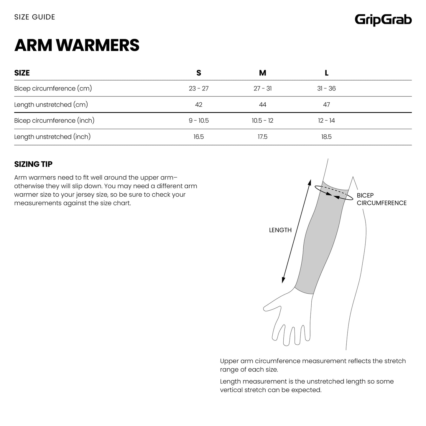 GripGrab PACR Thermal Arm Warmers - lämpimät irtohihat