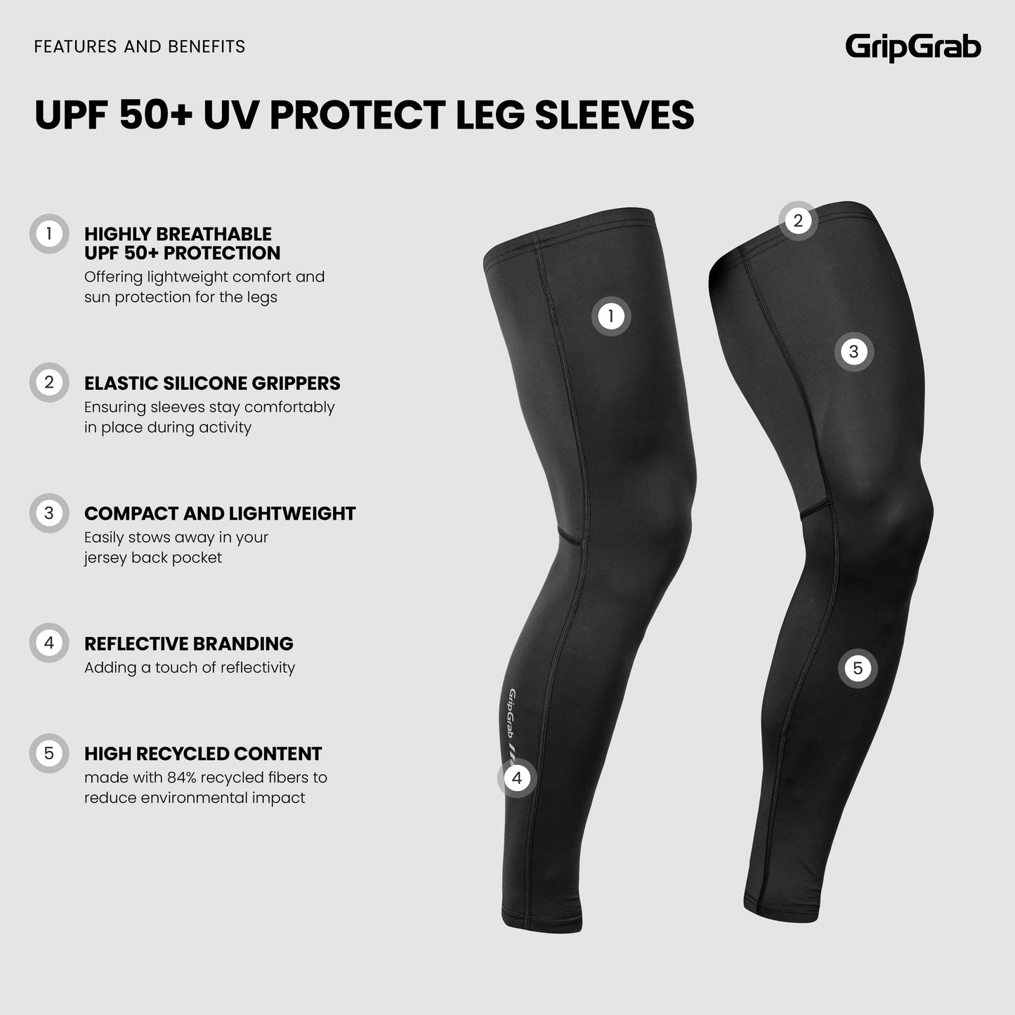 GripGrab UPF 50+ UV Protect Leg Sleeves - UV-suojalahkeet