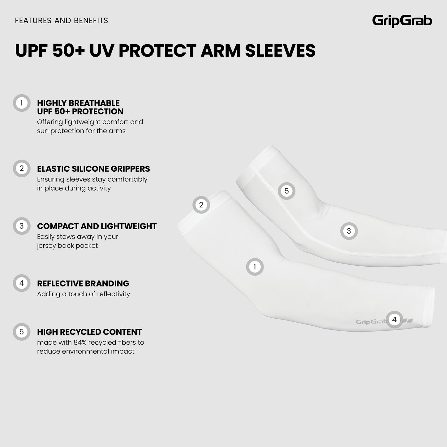 GripGrab UPF 50+ UV Protect Arm Sleeves -