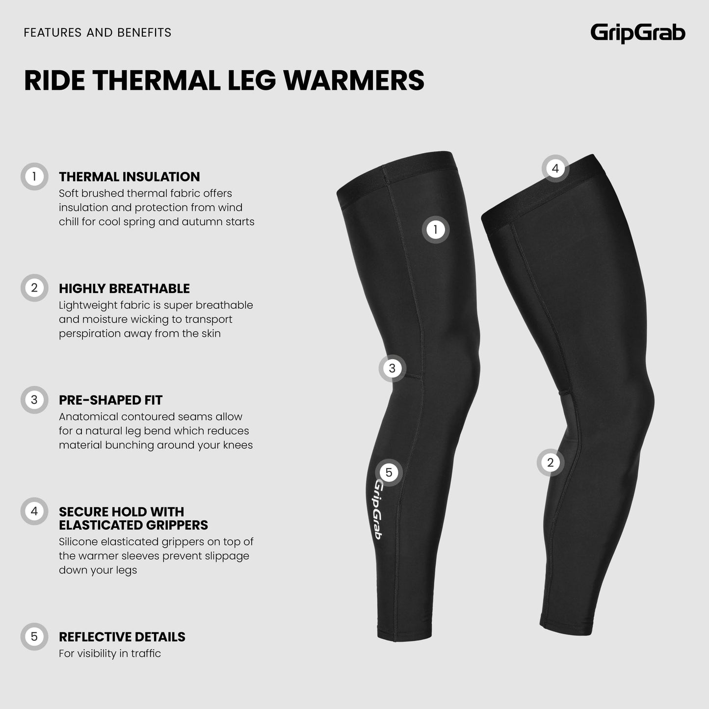 GripGrab RIDE Thermal Leg Warmers - irtolahkeet