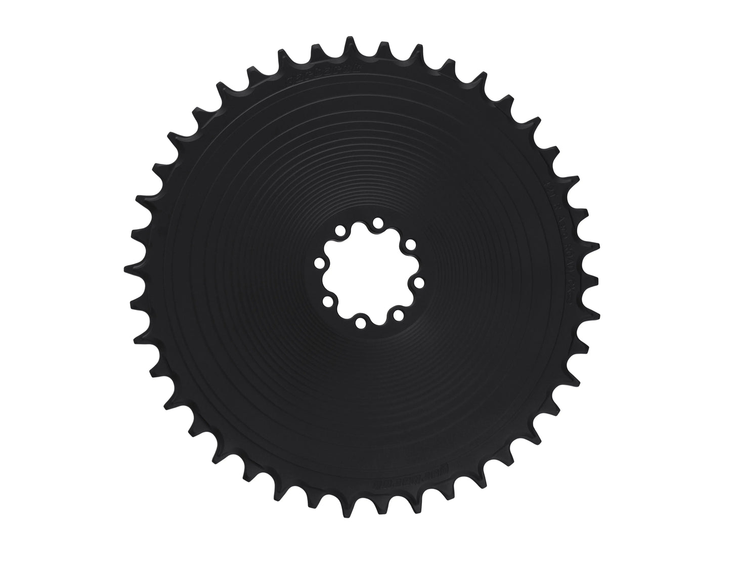 Garbaruk  MATTE BLACK AERO chainring for SRAM 8-bolt  - ovaali eturatas