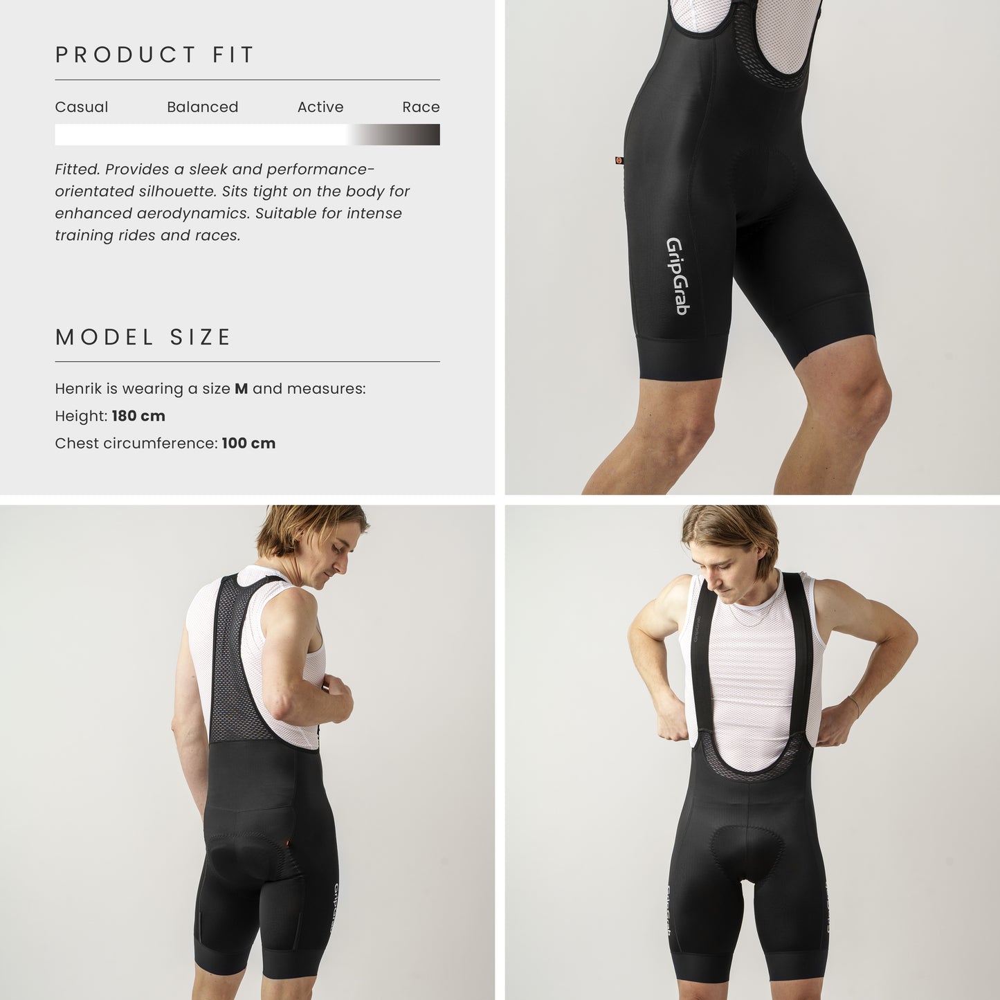 GripGrab PACR Bib Shorts - pehmustetut pyöräilyhousut