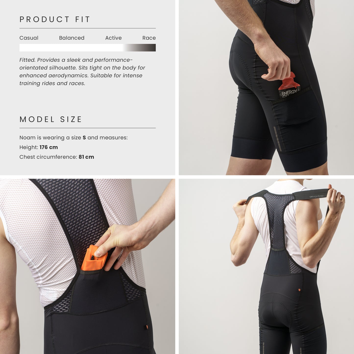 GripGrab EXPLR Cargo Bib Shorts - pehmustetut pyöräilyhousut