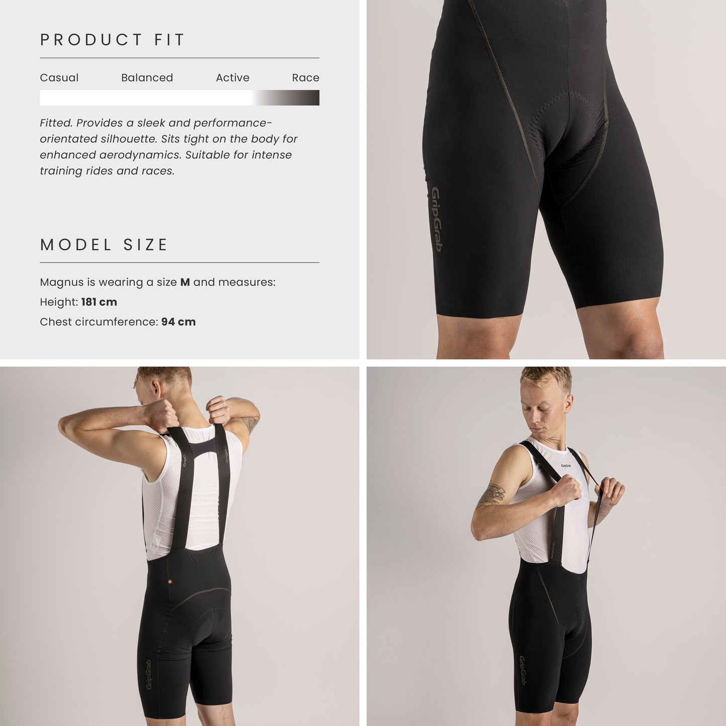 GripGrab Grinta Bib Shorts - pehmustetut pyöräilyhousut