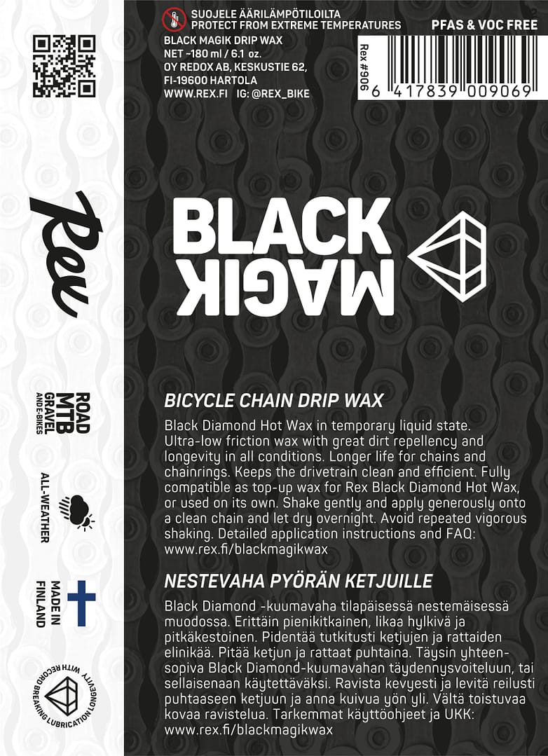 Rex Black Magik nestemäinen ketjuvaha 180 ml