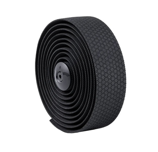 Fabric Knurl Gravel Bar Tape Black Reflective - musta heijastava 3,5 mm tankoteippi