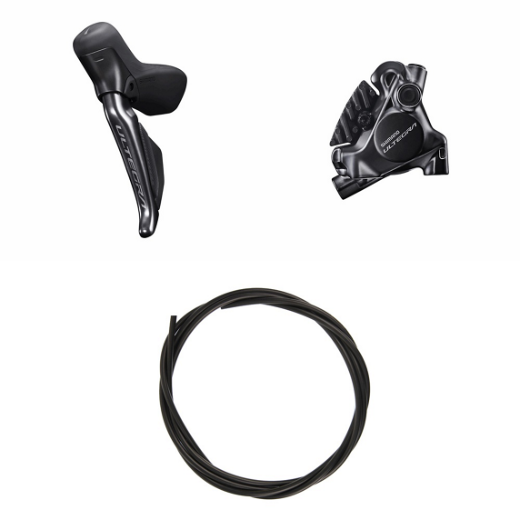 SHIMANO ULTEGRA Hydraulinen levyjarrusarja BRR8170KTSTR8170 Vasen / etu Hartsia siivekkeellä Etukeskiö koottu 160 mm:n jarrulevyä varten 1000 (musta)