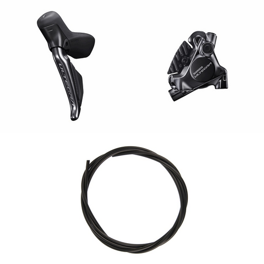 SHIMANO ULTEGRA Hydraulinen levyjarrusarja BRR8170KTSTR8170 Vasen / etu Hartsia siivekkeellä Etukeskiö koottu 160 mm:n jarrulevyä varten 1000 (musta)