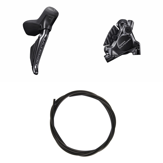 SHIMANO ULTEGRA Hydraulinen levyjarrusarja BRR8170KTSTR8170 Oikea / taka Hartsia siivekkeellä Ilman sovitinta, takakiinnityksen paksuudelle 25 mm 1700 (musta)