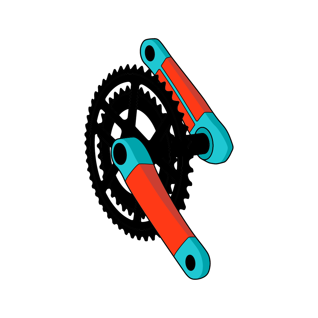 RideWrap Covered Protection - Road Crank Kit - suojateippisarja kampiin