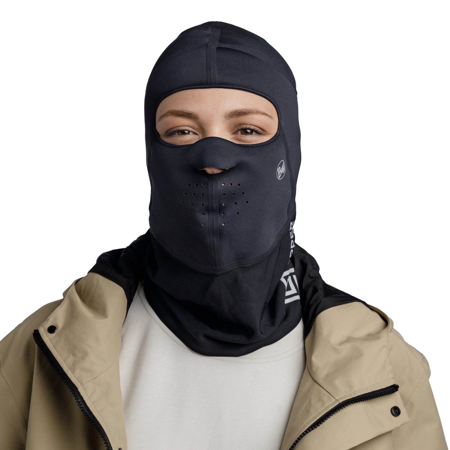 Buff Windproof Balaclava - musta tuulenpitävä kypärähuppu