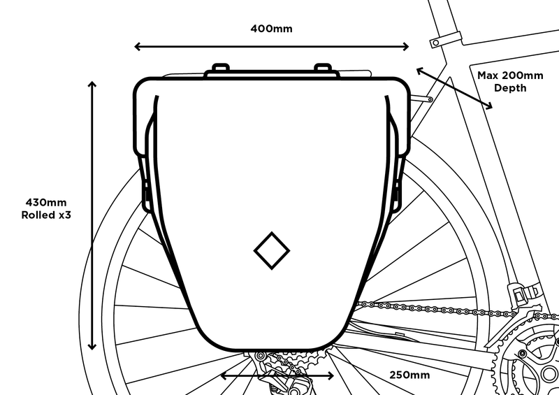 Restrap Pannier Large - 22 litran sivulaukku