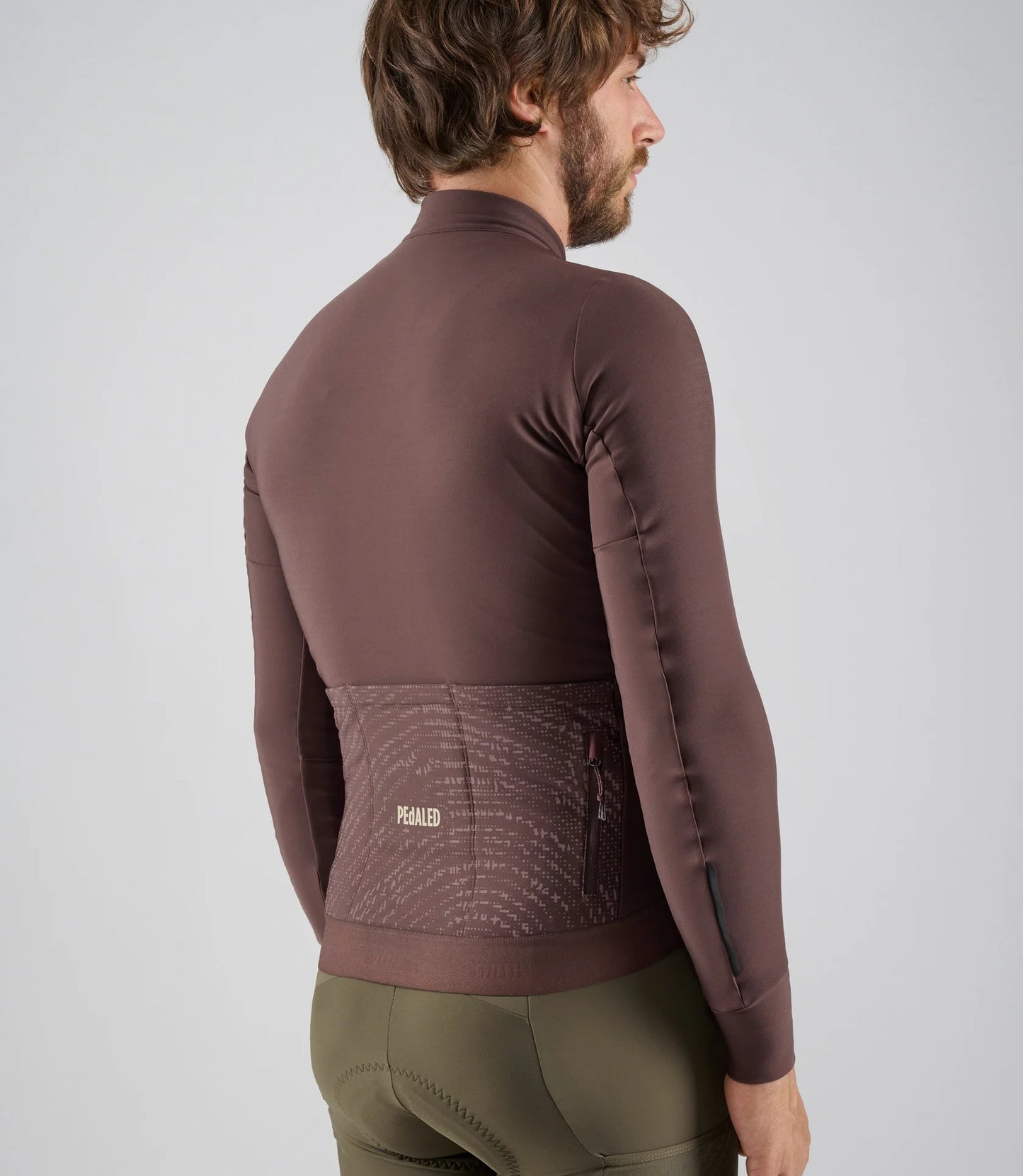 PEdALED ODYSSEY Long Sleeve Jersey Brown - pitkähihainen pyöräilypaita
