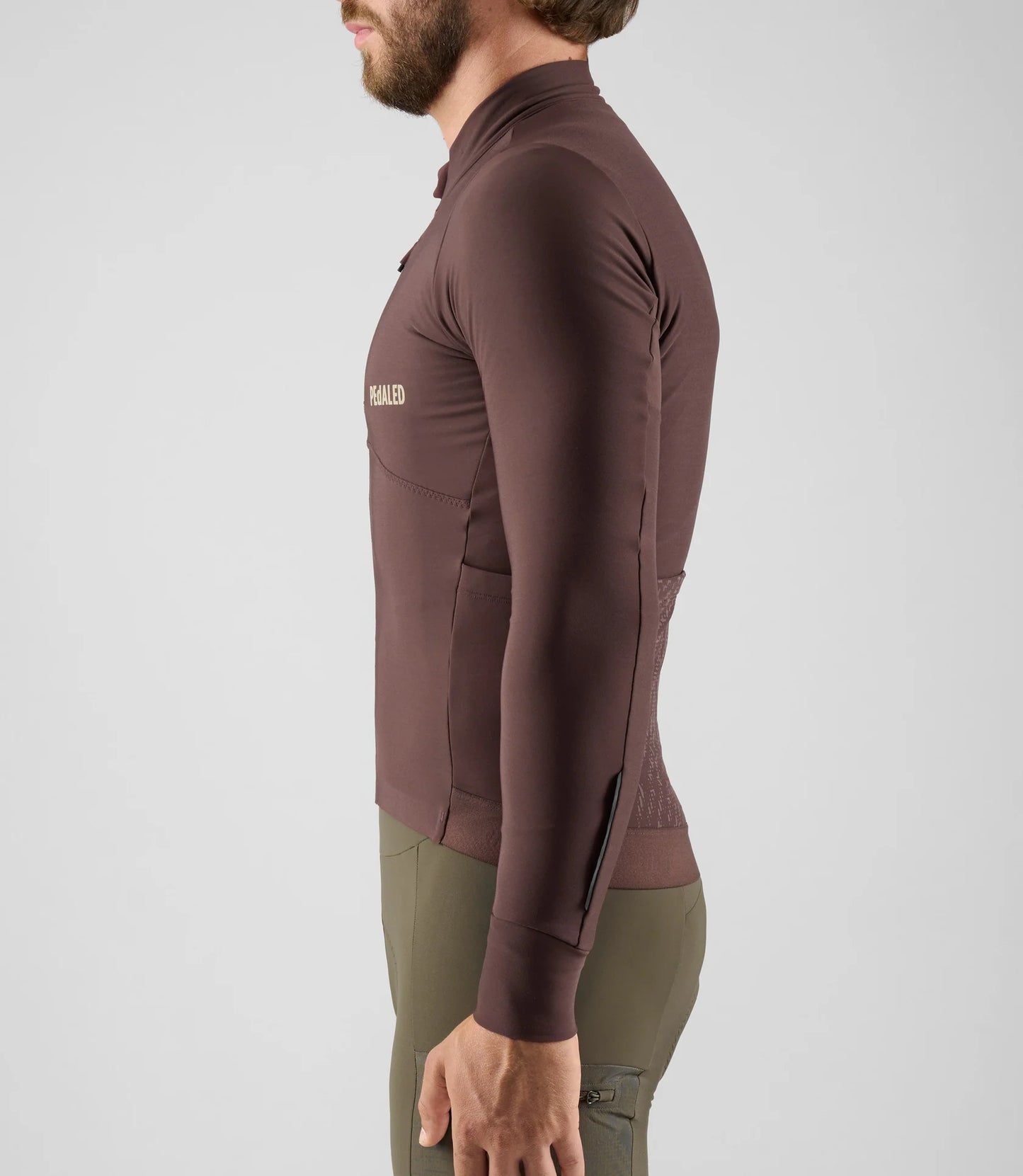 PEdALED ODYSSEY Long Sleeve Jersey Brown - pitkähihainen pyöräilypaita