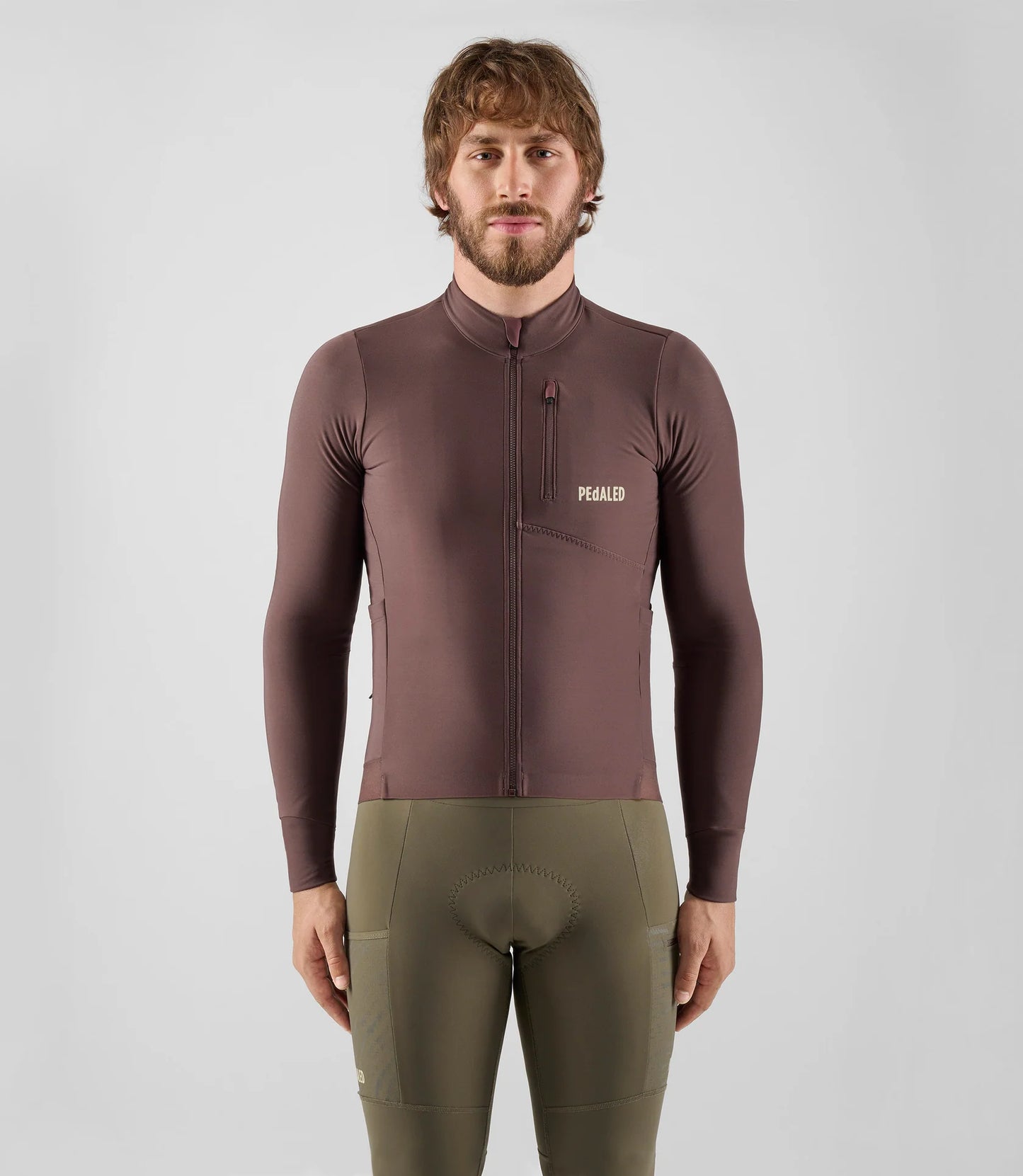 PEdALED ODYSSEY Long Sleeve Jersey Brown - pitkähihainen pyöräilypaita