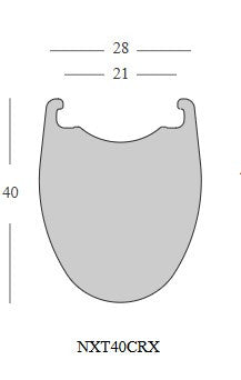 Nextie NXT40CRX Premium 700C" 40mm korkea Clincher