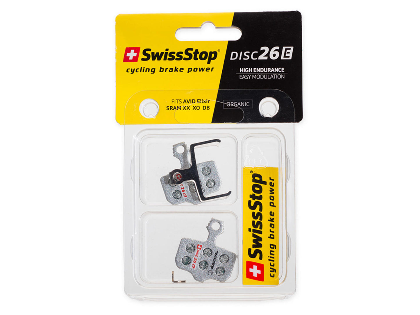 SWISSSTOP Disc brake pad Disc Level Organic pad Steel plate 1 set (2 palaa)