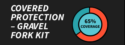 RideWrap Covered Protection - Gravel Fork Kit-  suojateippisarja haarukalle