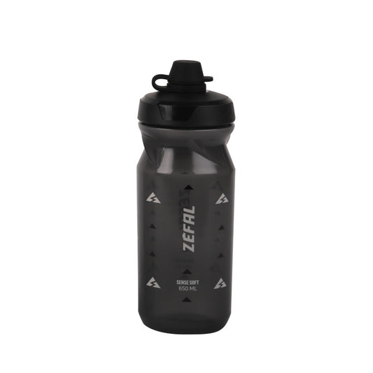 ZÉFAL Water bottle Sense Soft 65 No-Mud 650 ml Smoked Black - juomapullo suojakorkilla