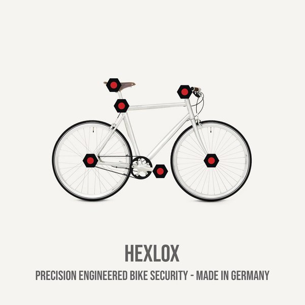 Hexlox kuusiokololukko 4 mm, musta